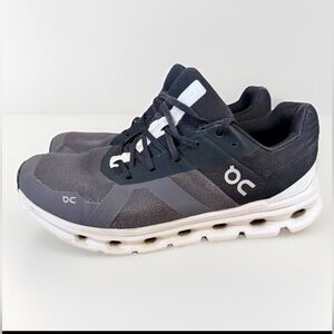 Mens 11 On Cloud Cloudrunner Shoes Eclipse/Frost Color